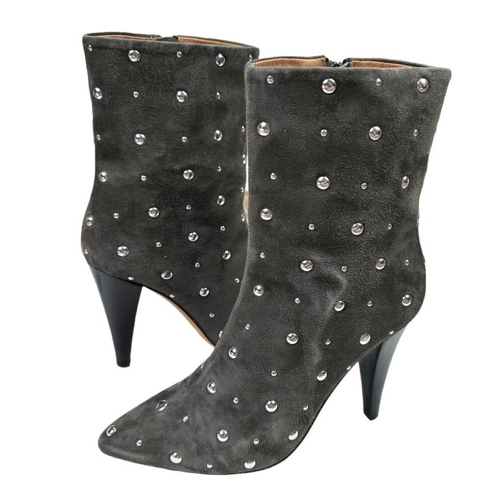IRO Fernila Studded Suede Ankle Boots - Size 39EU - Picture 2 of 8